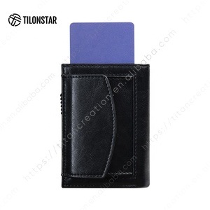 TVC340กระเป๋าใส่เหรียญขนาดเล็กกระเป๋าหนังธุรกิจปรากฏขึ้นเคสอลูมิเนียมเครดิตสำหรับผู้ชายที่ใส่บัตร - Product Image 1