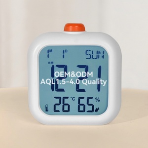 Logotipo personalizado, batería barata, pequeño cubo multifunción, alarma, Color, bonita mesa de escritorio, Mini pantalla <span class=keywords><strong>Lcd</strong></span> Digital completa, pantalla de reloj - Product Image 1