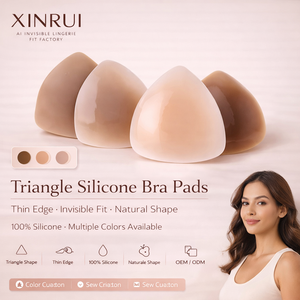Cuscinetti per Reggiseno in Silicone 100% Personalizzabili a Bordo Sottile a <span class=keywords><strong>Triangolo</strong></span>, Copricapezzoli da Donna per Accessori Intimo - Product Image 1