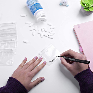 Pilulier plastique Anti-oxydation, pochette imprimée personnalisée, pour médicaments, usage quotidien, étanche, réutilisable, piluliers pour vitamines, huile <span class=keywords><strong>de</strong></span> gingembre - Product Image 6