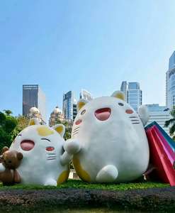 Sculpture de <span class=keywords><strong>chat</strong></span> de <span class=keywords><strong>dessin</strong></span> animé, monument paysager urbain, décoration artistique d'animaux pour extérieur, intérieur, pelouse et centre commercial - Product Image 1