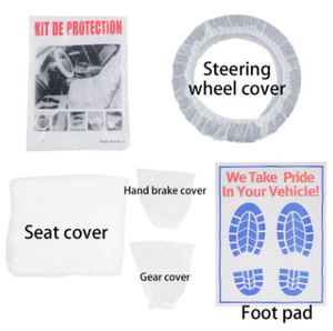Housses de protection jetables pour voiture, y compris tapis de voiture, housses de siège, housses de <span class=keywords><strong>volant</strong></span> pour voitures - Product Image 1