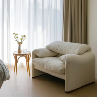 Fauteuil en velours à siège unique fait à la main chaise longue réglable en tissu de luxe pour chambre à coucher ou hôtel pour salon meubles de maison
