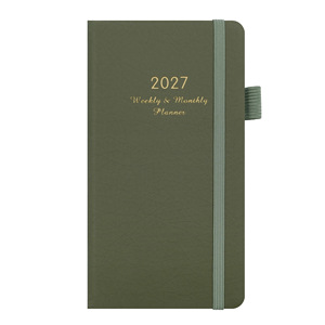 Nuevo Planificador Semanal y Mensual 2027, Cuaderno de Tapa Dura de Cuero PU, Bloc de Notas A6 de 72 Hojas, Agenda, Libro de Bolsillo, Regalos Corporativos - Product Image 3