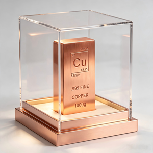 ทองแดงแท่งบริสุทธิ์สูง 999 น้ำหนัก 1000 กรัม แกะสลักข้อมูลตารางธาตุ ทองแดงแท่งแข็ง บรรจุในกล่องของขวัญพรีเมียม สำหรับนักสะสม - Product Image 2