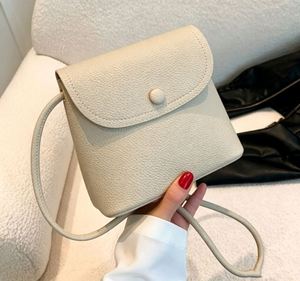 2026 Fashion Soft Pu Leather Lychee Pattern Portable Bucket Shaped Japan Style Large Capacity Single Shoulder Crossbody <b>Handbag</b> - Product Image 1