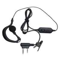 Earphone Headphone untuk Walkie Talkie Baofeng Nirkabel Dual Band Earpiece Headset dengan PTT untuk Uv5r Uv-82 Hands Free