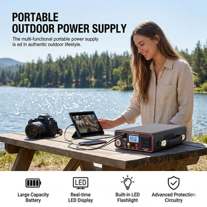Alimentation portable extérieure au lithium-ion 300W 180Wh, lampe torche photovoltaïque haute puissance pour les stands de marché nocturne - Product Image 6