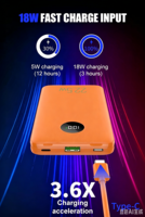 Batterie externe ultra-fine 10000 mAh avec câbles intégrés, chargeur PD 20W et affichage numérique