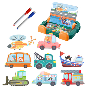 Mainan pendidikan anak, papan gambar magnetik papan putih dengan Set Puzzle magnetik <span class=keywords><strong>2</strong></span> In 1 - Product Image 3