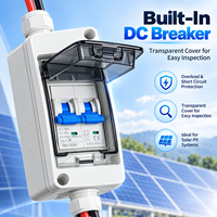 MCB DC Tahan Air IP65 32A 1000VDC untuk Gudang Kebun/Rumah Kecil, Sistem PV Kecil di Bawah 10kW, Dilengkapi Kabel MC4