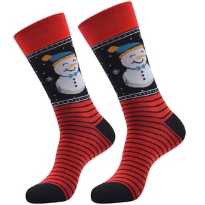 <span class=keywords><strong>Chaussettes</strong></span> de Noël pour hommes directes d'usine avec bonhomme de neige mignon et rayures de coton Reinbeer <span class=keywords><strong>chaussettes</strong></span> de père noël drôles en gros - Product Image 5
