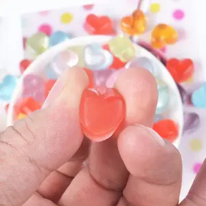 Diy heart shape Flexible simulation jelly drops accessories for filler slime