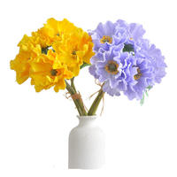 Fleurs artificielles parfumées directes d'usine, bouquet de 5 coquelicots faits à la main en PU, arrangement floral pour Thanksgiving, mariage, photomaton