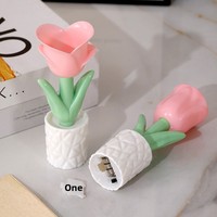 Lampe de table LED créative et compacte en plastique, à intensité variable, avec piles incluses, pour ambiance d'anniversaire, veilleuse de bureau, nouveauté transfrontalière