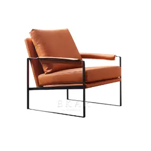Moderne Metall basis Stoff Stühle Wohnzimmer Gepolsterte Freizeit Sessel