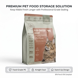 Hittebestendige, vochtbestendige, geurbestendige vacuümzakken met zijvouw voor honden- en kattenvoer, van voedselveilige kwaliteit, mylar zakken. - Product Image 3
