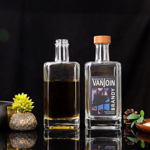 Botella Cuadrada de Licor de 750 ml, Botella de Vidrio de 75 cl para Ginebra, Whisky, Vino, Vodka, Brandy, <span class=keywords><strong>Ron</strong></span> - Product Image 3