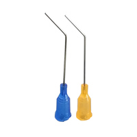 Ago Dispensatore Curvo a 45 Gradi da 1.5 Pollici, Punta a Vite in Acciaio Plastico Modello BN-45-1.5IN Marca Shenglong per Colla Industriale