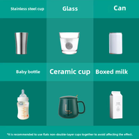 Ensemble de tasse à café en céramique intelligente et chauffe-tasse personnalisé, chauffage électrique 55 ° Tasse à café thermostatique C pour un cadeau promotionnel d'événement festif