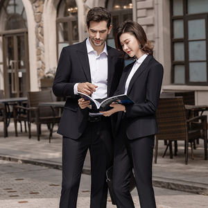 Kadınlar İçin Otel Resepsiyon Müdürü Takımı, İş Resmi Blazer Ceket Pantolon Takımı, Konukseverlik Üniforması, Özel Dikim - Product Image 3