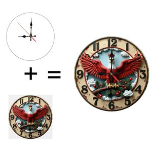 <b>Round</b> Wooden Wall Clock 25x25cm Traditional Roman Numeral Wood Wall Decor Home Study Room Decoration - Product Image 6