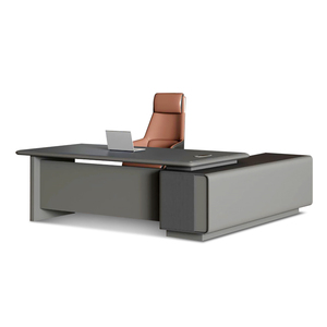 Muebles de oficina modernos Escritorio de oficina de madera de gama alta en forma de L jefe ejecutivo gerente Escritorio de oficina - Product Image 2
