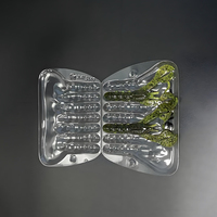 Boîte d'emballage en blister transparente en plastique sur mesure, directement de l'usine, pour leurres de pêche souples, idéale pour le rangement.