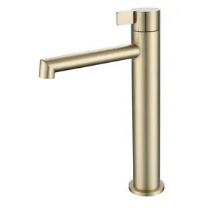 Factory Outlet High Water Pressure Basin Tap Golden Bathroom Faucet Intelligent Faucet For Sale
