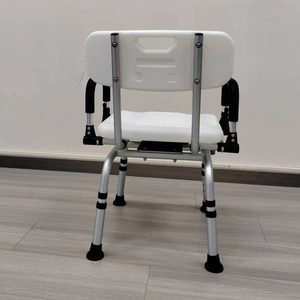 Silla de ducha de aluminio ligera portátil, capacidad de 100kg, diseño ajustable para inodoro, transferencia de pacientes, baño para discapacitados - Product Image 5
