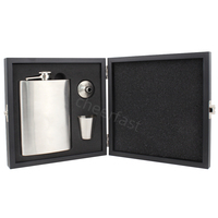 Cheerfast Usine En Gros Alcool Carré Bouteille De Vin Hanche Flacons Blancs Argent Métal Cadeau Ensemble 8Oz En Acier Inoxydable Hip Flask Kit