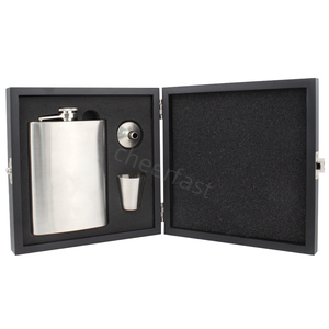 Set Regalo di Fiaschette in Metallo Argentato da 8 Once, Bottiglie Quadrate per Vino e Alcolici, Kit Fiaschetta in Acciaio Inossidabile, Produzione all'Ingrosso Cheerfast - Product Image 6