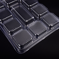 Jutran Boîte en plastique personnalisée à emporter avec plateau à cavité carrée Boîte d'emballage blister pour mini biscuits et gâteau pour récipient alimentaire
