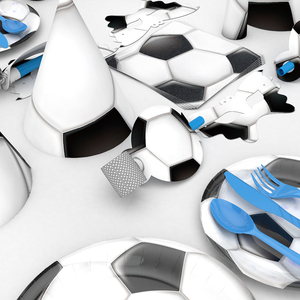 Set di forniture per stoviglie per feste calcio <span class=keywords><strong>verde</strong></span> ragazzo compleanno bambini piatti di carta usa e getta tazze <span class=keywords><strong>tovaglia</strong></span> - Product Image 5