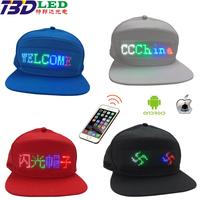 Cappellino da Baseball Intelligente con Display LED Personalizzabile, Messaggi Scorrevoli Programmabili tramite App