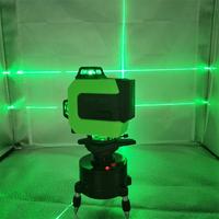 Niveau Laser 4D vert auto-nivelant à 360 degrés, projection horizontale et verticale, 16 lignes