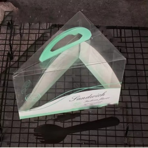 Portable <b>Clear</b> PET Triangle Mousse <b>Cake</b> <b>Box</b> Food Grade Bento Container Bakery Slice <b>Cake</b> Packaging Disposable Bento <b>Box</b> Food - Product Image 5