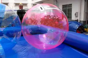 Water Zorbing Ball Clear PVC TPU Inflatable Aqua Water Walking Zorb Ball With Pool