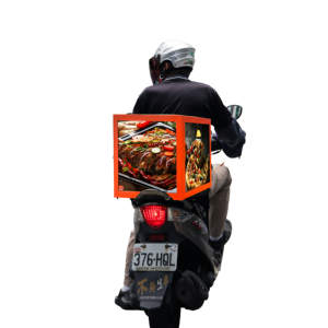 Led motocicleta P4 anuncio 500*500*500Mm personalización entregar Led pantalla Panel caja de entrega comida para llevar - Product Image 1