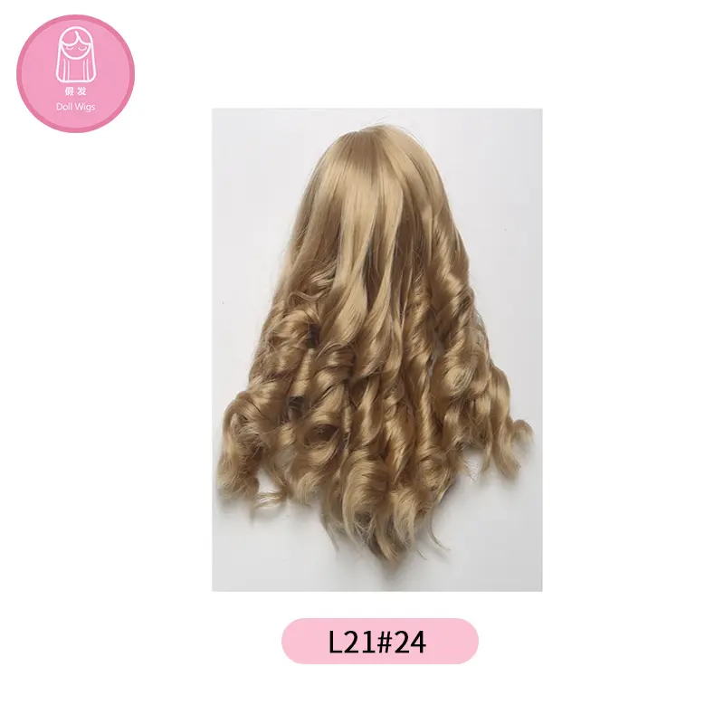 Бесплатная доставка BJD парик длинные вьющиесяпринцесса волосы высокая температура девушка для 1/6 BJD куклы 6-7 дюймов Oueneifs