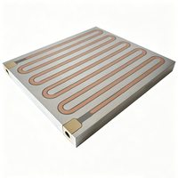 Plaque de refroidissement à eau personnalisée avec 10 boucles et tubes en cuivre de 3/8'', 255*290*25mm, avec raccord G1/4, plaque de refroidissement liquide sur mesure