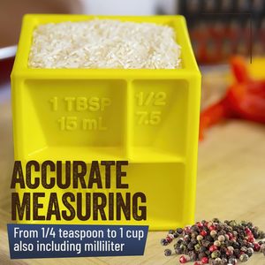 Tasses à mesurer multi-cuisson Cuillères à mesurer pour lave-vaisselle Cuillères à mesurer en plastique Set de mesure <span class=keywords><strong>Cube</strong></span> de <span class=keywords><strong>cuisine</strong></span> Outils de cuisson - Product Image 3