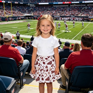 GLK0139 rts ชุดโยคะเด็กผู้หญิง กระโปรงฟุตบอลสีน้ำตาลแดงเทา ประดับโบว์ สำหรับเด็กเล็ก ขายส่ง ชุดฤดูใบไม้ร่วงสำหรับเด็กผู้หญิง  ชุดโยคะสำหรับพี่น้อง - Product Image 1