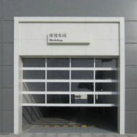 Porte de garage à enroulement automatique en aluminium, résistante aux ouragans, style industriel moderne, coupe-vent, finition 8-11, best-seller