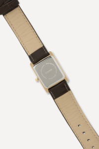 Reloj de Pulsera Clásico Cuadrado Ancho Dorado Marrón GBHW, Elegante Reloj de Cuarzo, Reloj Casual de Negocios de Lujo con Correa de Cuero - Product Image 4