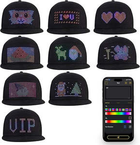 Gorra LED Programable al por Mayor con Pantalla RGB Personalizada, Control por Aplicación, Mensaje Desplazable en Idioma Personalizado, Gorra de Béisbol - Product Image 1