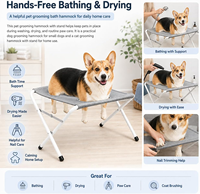 Hamac de toilettage pliable pour animaux de compagnie avec support pour petits chiens et chats - 8,8 lb