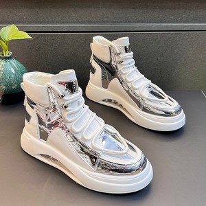 Nuove <span class=keywords><strong>Scarpe</strong></span> Alte da Uomo 2026, Alla Moda per Esterni, con Suola Spessa Rialzante, Antiscivolo, Tendenza Sportiva, <span class=keywords><strong>Scarpe</strong></span> Bianche - Product Image 1