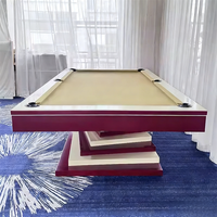 Table de billard de luxe pliable en bois massif de 9 pieds, personnalisable, de qualité tournoi, multifonctionnelle, prix d'usine