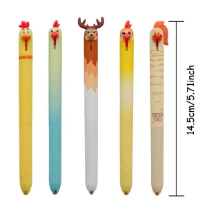 Cute Animal Gel <b>Pens</b> 0.5mm Fun Pet Quick-Dry <b>Pens</b> Penguin Horse Deer Chicken Parrot Style for Study & Office Use - Product Image 2